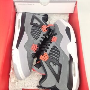 Size 10 - Jordan 4 Retro Mid Infrared DH6927 061 Dark Grey Infrared 23 Black